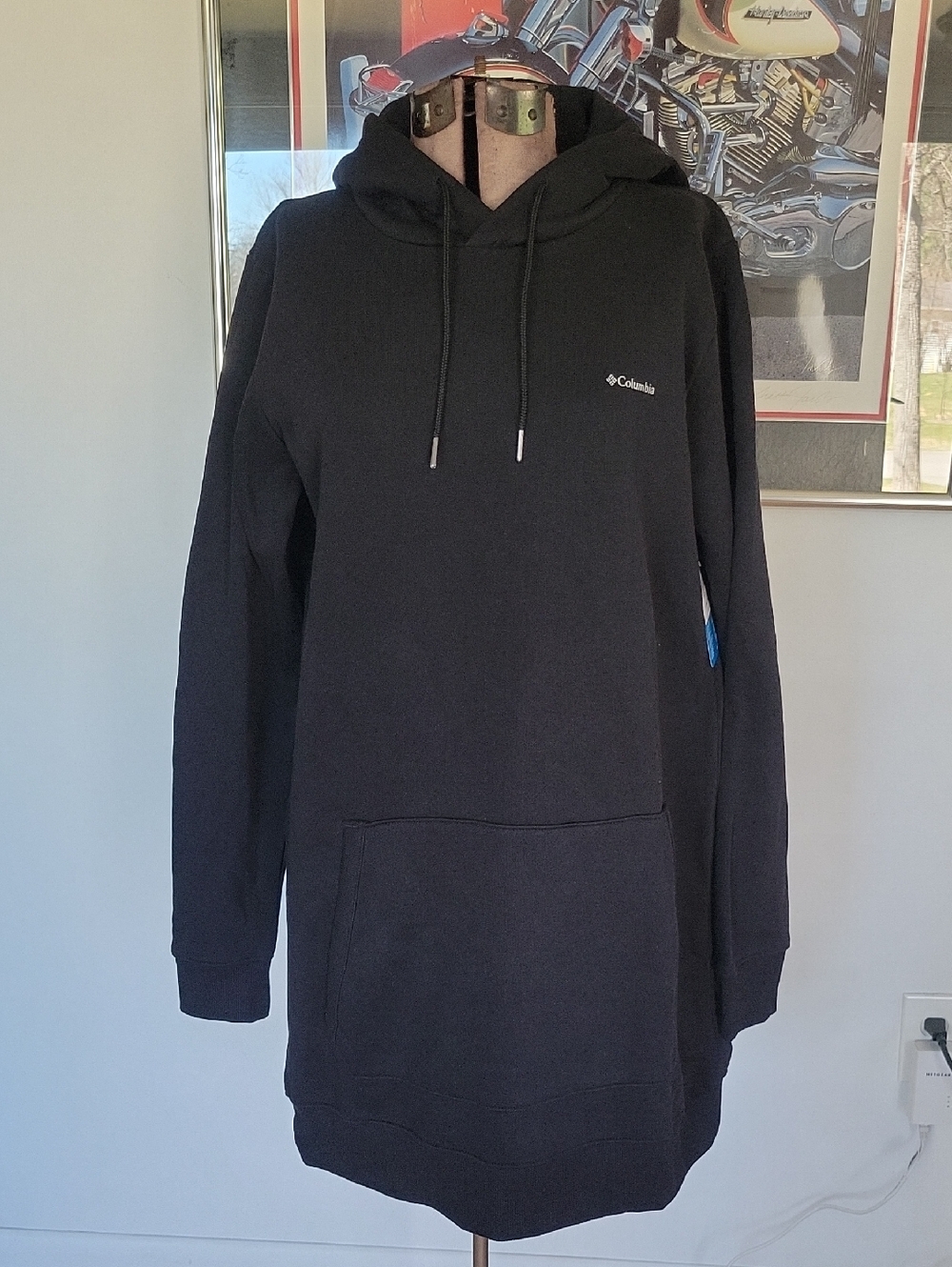 Columbia "Rush Valley Long Hoodie" Large, Black, NWT